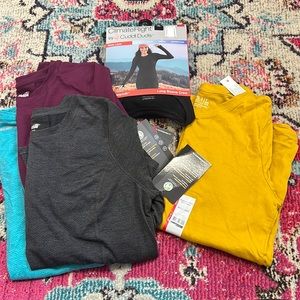 Set of 5 NWT women’s XS & Small Long Sleeve Shirts, Avia, Time & Tru, cuddle Dud